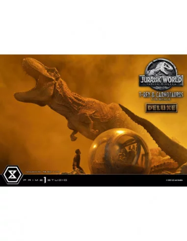 Jurassic World Fallen Kingdom Estatua 115 T-Rex Carnotaurus Deluxe Version 90 cm