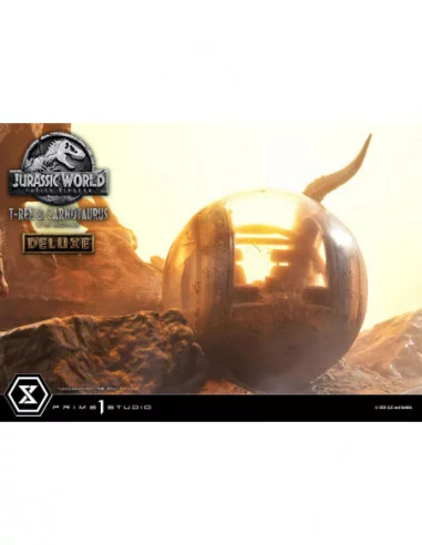 Jurassic World Fallen Kingdom Estatua 115 T-Rex Carnotaurus Deluxe Version 90 cm