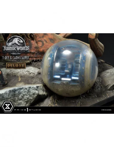 Jurassic World Fallen Kingdom Estatua 115 T-Rex Carnotaurus Deluxe Version 90 cm