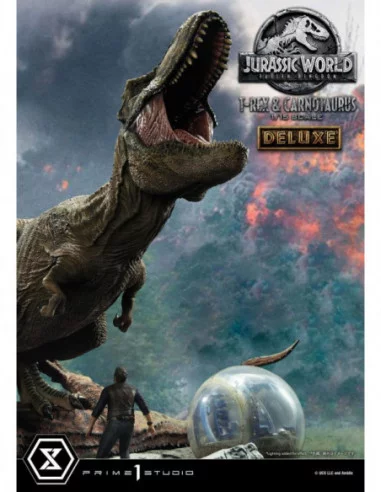 Jurassic World Fallen Kingdom Estatua 115 T-Rex Carnotaurus Deluxe Version 90 cm