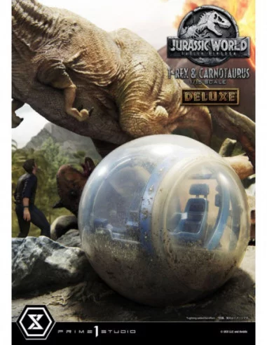 Jurassic World Fallen Kingdom Estatua 115 T-Rex Carnotaurus Deluxe Version 90 cm