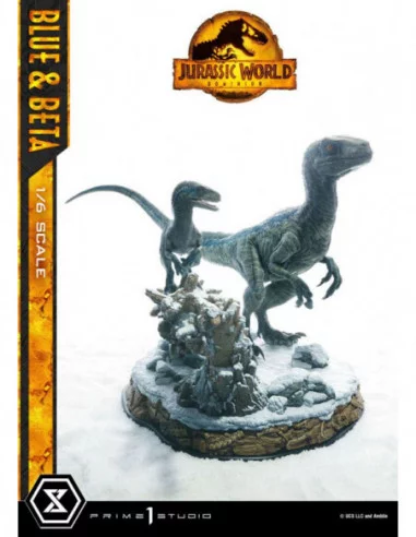 Jurassic World: Dominion Estatua Legacy Museum Collection 1/6 Blue & Beta Bonus Version 41 cm