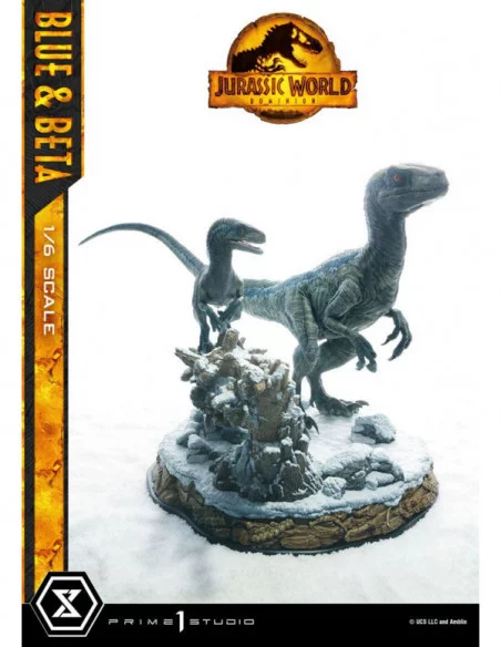 Jurassic World: Dominion Estatua Legacy Museum Collection 1/6 Blue & Beta Bonus Version 41 cm