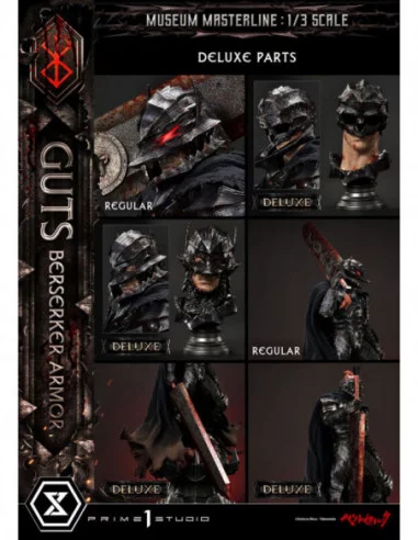 Berserk Estatua Museum Masterline 1/3 Guts Berserker Armor Rage Edition Deluxe Bonus Version 121 cm