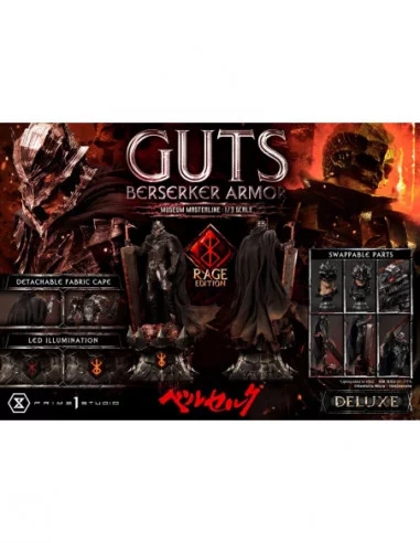 Berserk Estatua Museum Masterline 1/3 Guts Berserker Armor Rage Edition Deluxe Bonus Version 121 cm