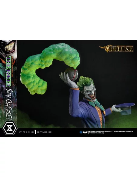 DC Comics Estatua 1/3 The Joker Say Cheese Deluxe Bonus Version 99 cm
