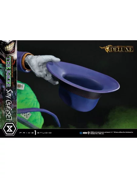 DC Comics Estatua 1/3 The Joker Say Cheese Deluxe Bonus Version 99 cm