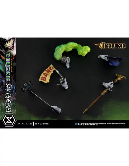 DC Comics Estatua 1/3 The Joker Say Cheese Deluxe Bonus Version 99 cm