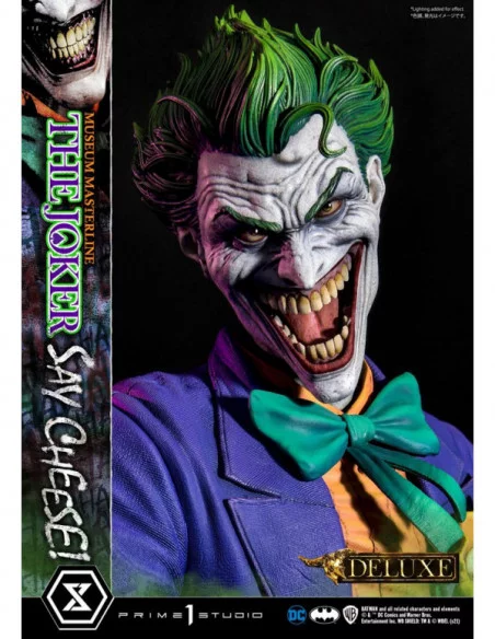 DC Comics Estatua 1/3 The Joker Say Cheese Deluxe Bonus Version 99 cm