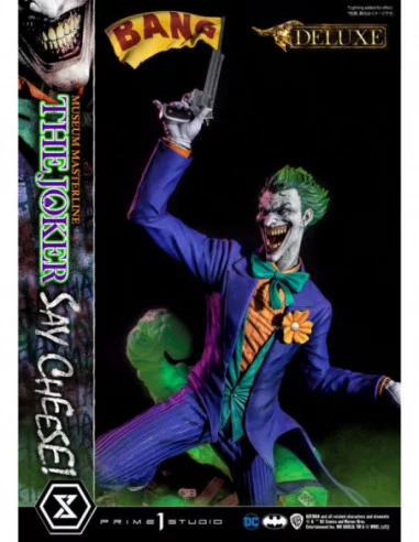 DC Comics Estatua 1/3 The Joker Say Cheese Deluxe Bonus Version 99 cm