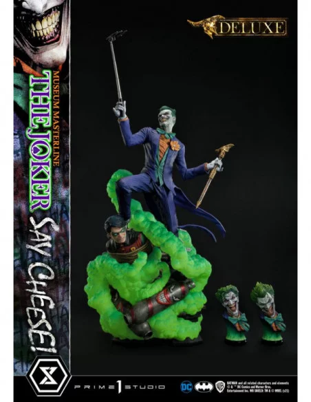 DC Comics Estatua 1/3 The Joker Say Cheese Deluxe Bonus Version 99 cm