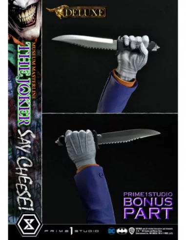DC Comics Estatua 1/3 The Joker Say Cheese Deluxe Bonus Version 99 cm