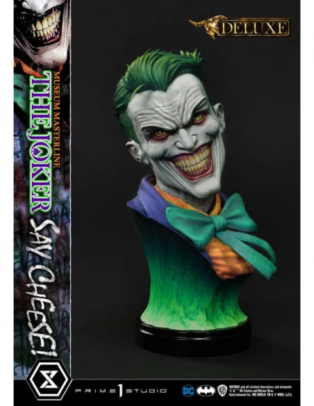 DC Comics Estatua 1/3 The Joker Say Cheese Deluxe Bonus Version 99 cm