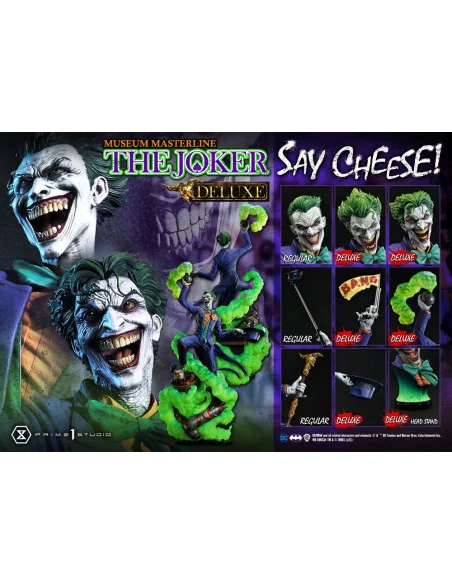 DC Comics Estatua 1/3 The Joker Say Cheese Deluxe Bonus Version 99 cm