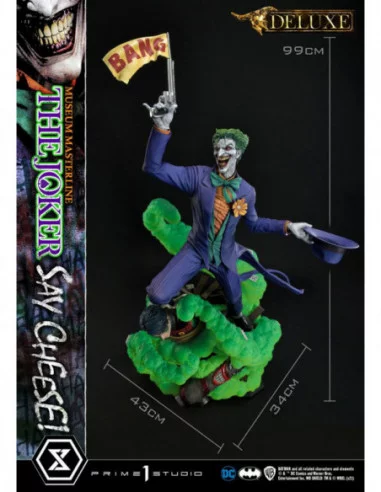 DC Comics Estatua 1/3 The Joker Say Cheese Deluxe Bonus Version 99 cm