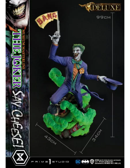 DC Comics Estatua 1/3 The Joker Say Cheese Deluxe Bonus Version 99 cm