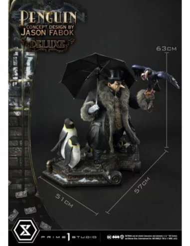 DC Comics Estatua Museum Masterline 1/3 Penguin (Concept Design By Jason Fabok) Deluxe Bonus Version 63 cm