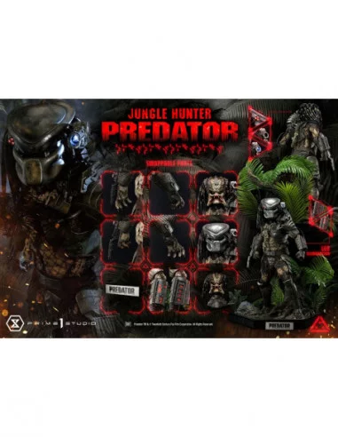 Predator Estatua Museum Masterline 1/3 Jungle Hunter Predator 90 cm