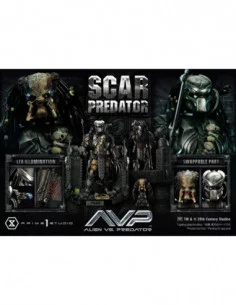 The Alien vs. Predator Estatua Museum Masterline Series 1/3 Scar Predator Deluxe Bonus Version 93 cm 2