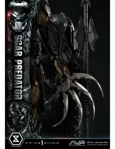 The Alien vs. Predator Estatua Museum Masterline Series 1/3 Scar Predator Deluxe Bonus Version 93 cm