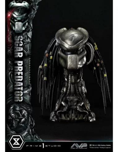 The Alien vs. Predator Estatua Museum Masterline Series 1/3 Scar Predator Deluxe Bonus Version 93 cm
