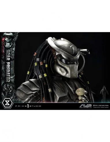 The Alien vs. Predator Estatua Museum Masterline Series 1/3 Scar Predator Deluxe Bonus Version 93 cm