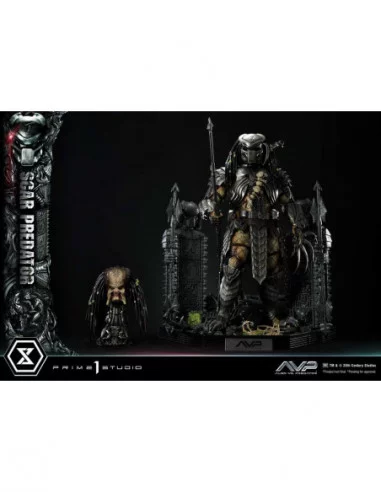 The Alien vs. Predator Estatua Museum Masterline Series 1/3 Scar Predator Deluxe Bonus Version 93 cm