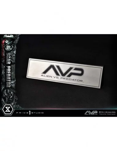 The Alien vs. Predator Estatua Museum Masterline Series 1/3 Scar Predator Deluxe Bonus Version 93 cm