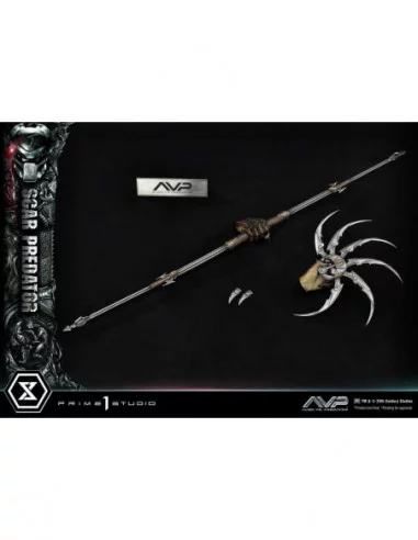The Alien vs. Predator Estatua Museum Masterline Series 1/3 Scar Predator Deluxe Bonus Version 93 cm