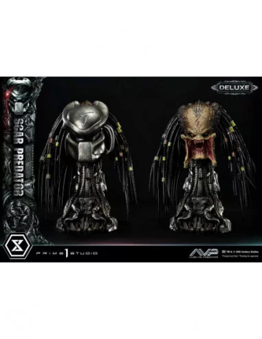 The Alien vs. Predator Estatua Museum Masterline Series 1/3 Scar Predator Deluxe Bonus Version 93 cm