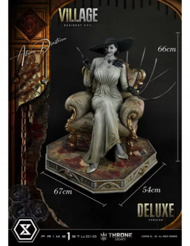 Resident Evil Village Estatua 1/4 Throne Legacy Collection Alcina Dimitrescu Deluxe Bonus Version 66 cm