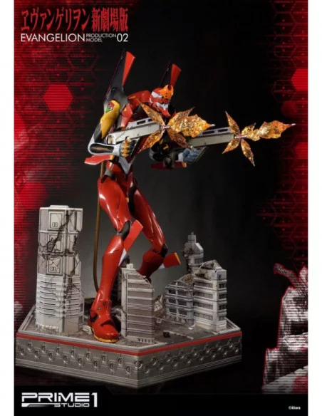 Neon Genesis Evangelion Estatua EVA Production Model-02 Exclusive 74 cm