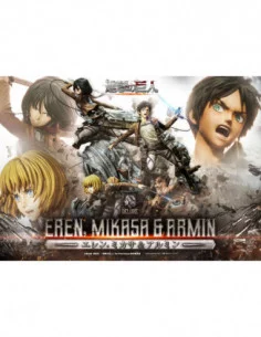 Attack on Titan Ultimate Premium Masterline Estatua Eren, Mikasa, & Armin Deluxe Bonus Version 72 cm 2