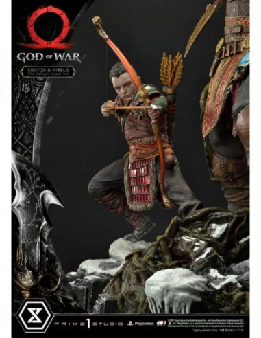 God of War Premium Masterline Series Estatua Kratos and Atreus in the Valkyrie 72 cm