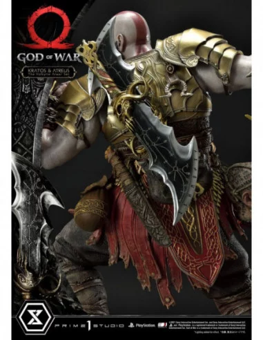 God of War Premium Masterline Series Estatua Kratos and Atreus in the Valkyrie 72 cm