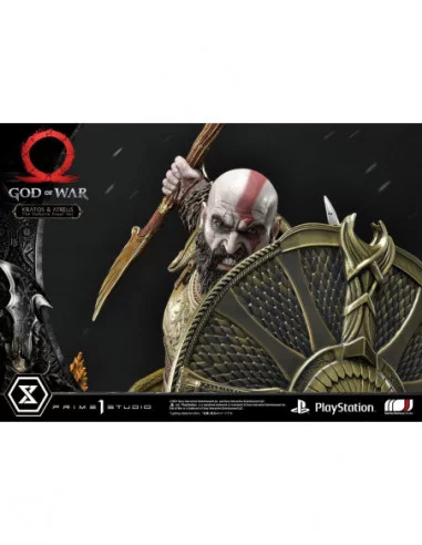 God of War Premium Masterline Series Estatua Kratos and Atreus in the Valkyrie 72 cm