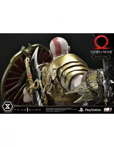 God of War Premium Masterline Series Estatua Kratos and Atreus in the Valkyrie 72 cm