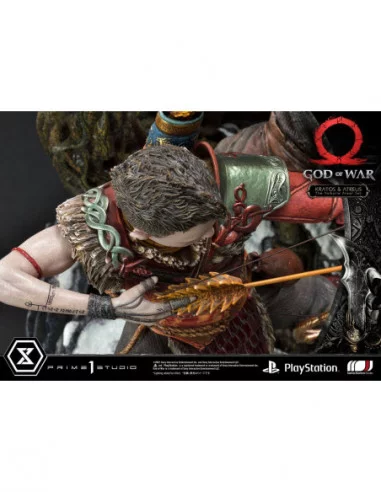 God of War Premium Masterline Series Estatua Kratos and Atreus in the Valkyrie 72 cm