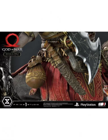 God of War Premium Masterline Series Estatua Kratos and Atreus in the Valkyrie 72 cm