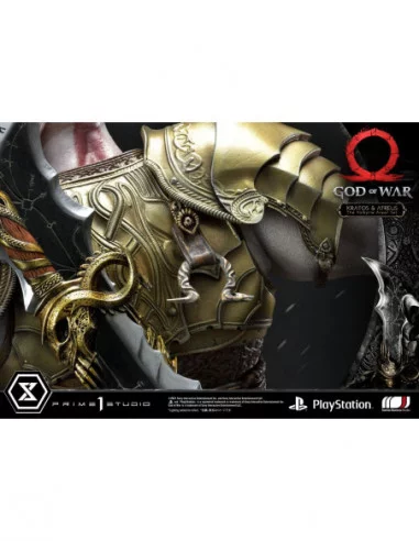 God of War Premium Masterline Series Estatua Kratos and Atreus in the Valkyrie 72 cm