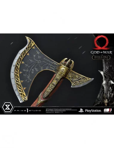 God of War Premium Masterline Series Estatua Kratos and Atreus in the Valkyrie 72 cm