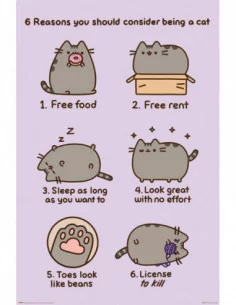 Pusheen Set de 4 Pósteres Reasosn to be a Cat 61 x 91 cm (4)