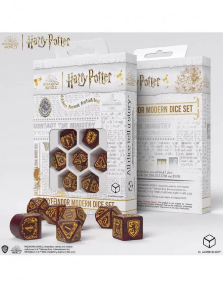 Harry Potter Pack de Dados Gryffindor Modern Dice Set - Red (7)