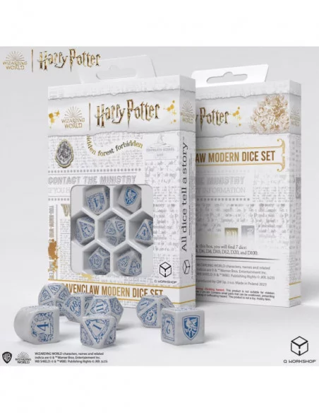 Harry Potter Pack de Dados Ravenclaw Modern Dice Set - White (7)