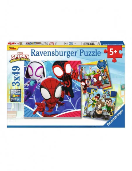 Spidey y su Superequipo Puzzle para niños (3 x 49 piezas)