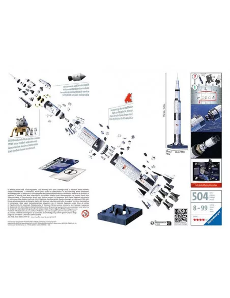 NASA Puzzle 3D Apollo Saturn V Rocket (504 piezas)