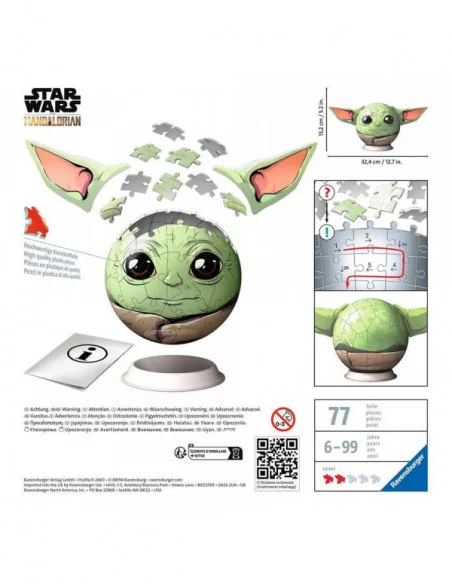 Star Wars: The Mandalorian Puzzle 3D Grogu (77 piezas)