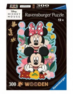 Disney Puzzle de madera WOODEN Mickey & Minnie (300 piezas)