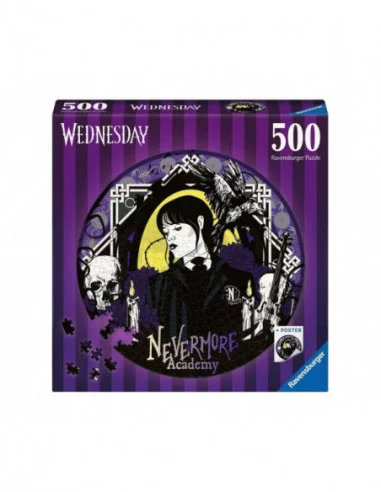 Wednesday Puzzle redondo Nevermore Academy (500 piezas)