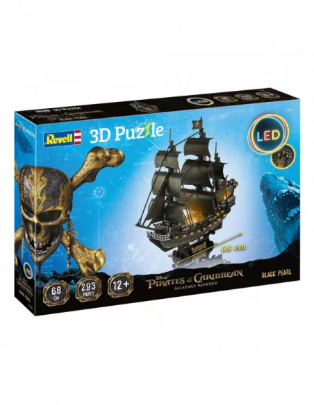 Piratas del Caribe: La venganza de Salazar Puzzle 3D Black Pearl LED Edition